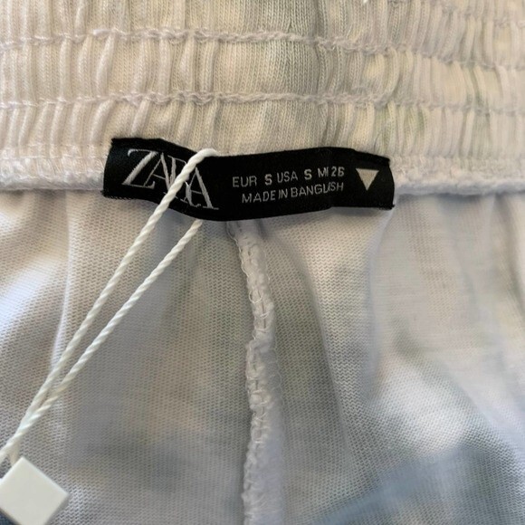 ZARA Green tie-dye jogger pants women side pockets size S boho bohemian - Picture 3 of 10